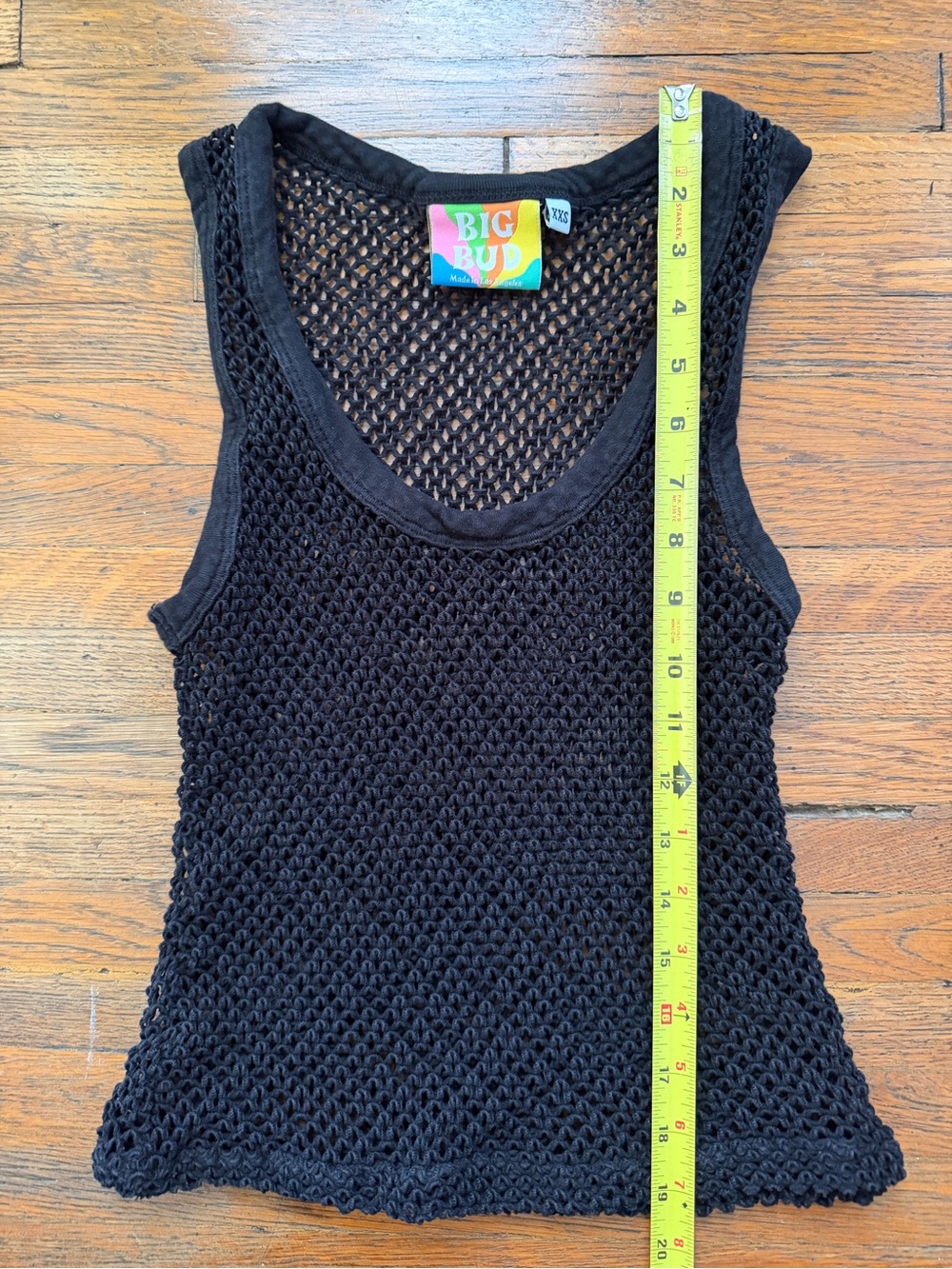 Big Bud Press Cotton Mesh Tank Top - Black - Picture 6 of 7